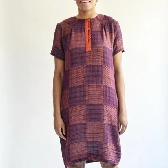 Ace & Jig Billie Jean dress in carberet size xs 100% cotton